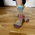 Návod na dámské pletené ponožky STRIPE (velikost 38)