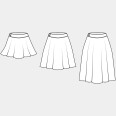 Střih - dámská sukně RACHEL, 3 typy (velikost 32 - 60)