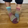 Návod na dámské pletené ponožky STRIPE (velikost 38)