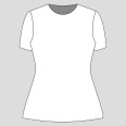 Střih na dámské tričko BASIC s krátkým rukávem (velikosti 32 - 62)