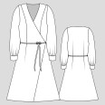 Střih - dámské zavinovací šaty FLOW (velikosti 32–60)