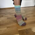 Návod na dámské pletené ponožky STRIPE (velikost 38)
