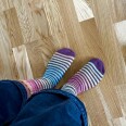 Návod na dámské pletené ponožky STRIPE (velikost 38)