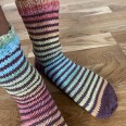 Návod na dámské pletené ponožky STRIPE (velikost 38)