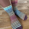 Návod na dámské pletené ponožky STRIPE (velikost 38)