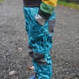 Střih - dětské softshellové kalhoty rostoucí