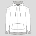 Střih - dámská mikina na zip s kapucí MY BOY (velikosti 32–60)
