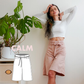 Střih - dámské elegantní šortky CALM (velikosti 32–60)
