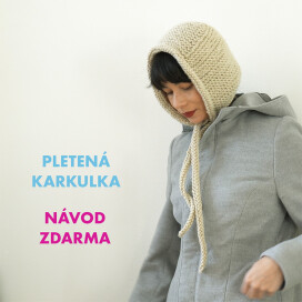 Návod na dámský pletený čepeček - karkulku