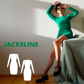 Střih - jednoduché dámské šaty JACKELINE (velikosti 32–60)