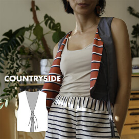 Střih - dámská oboustranná vesta COUNTRYSIDE (velikosti 32–60)
