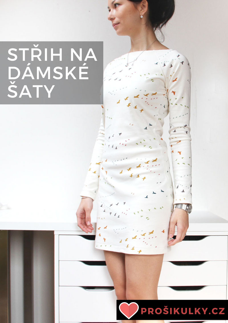 Střih na dámské polopřiléhavé šaty