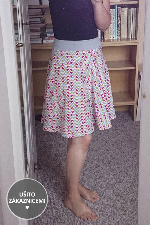 Dámská sukně SWING (střih zdarma) - ušila šikovná Lucie J.