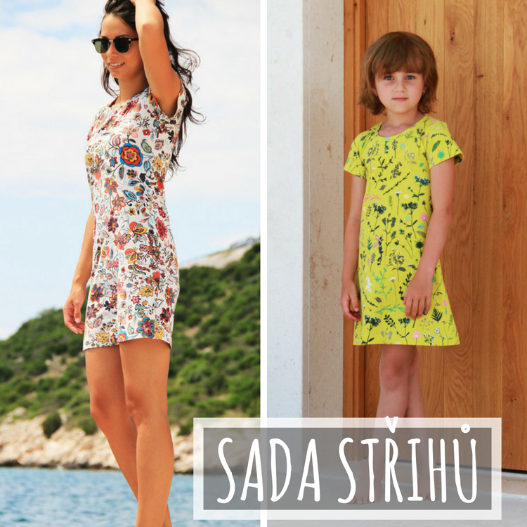 Sada střihů - jednoduché dámské a dětské šaty