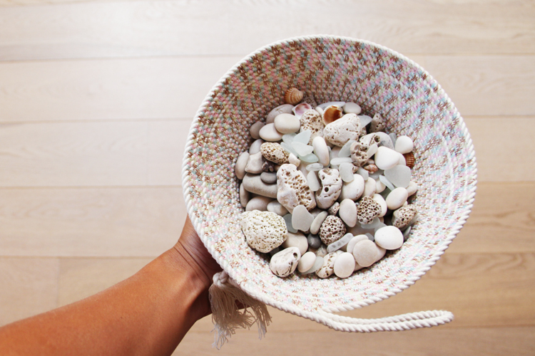 SUMMER DIY / Návod ZDARMA - Jak ušít košík z prádelní šňůry
