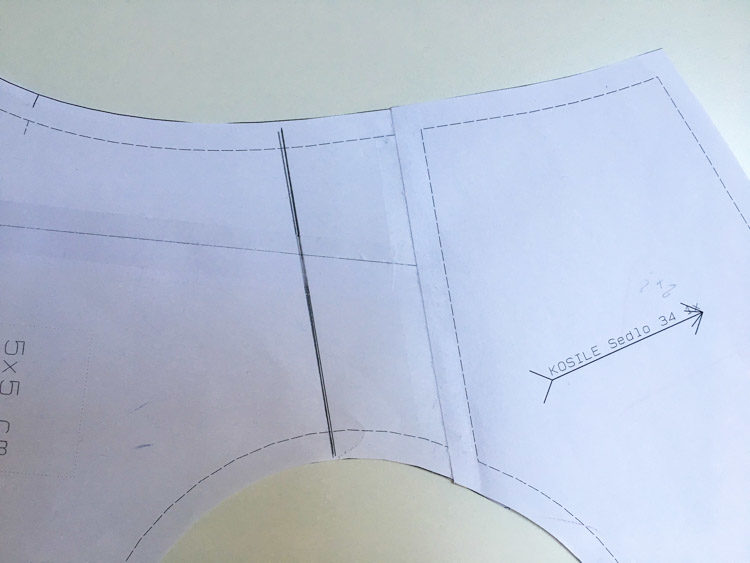 Jak se šije zkušební model / posunutí ramenního švu