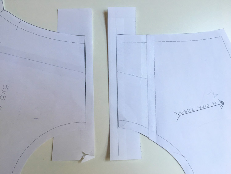 Jak se šije zkušební model / šití / konstrukce střihu