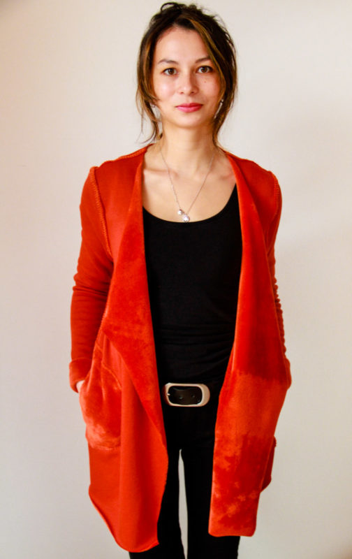 Střih na dámský cardigan (oboustranný)