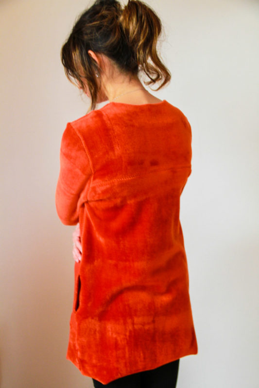 Střih na dámský cardigan (oboustranný)