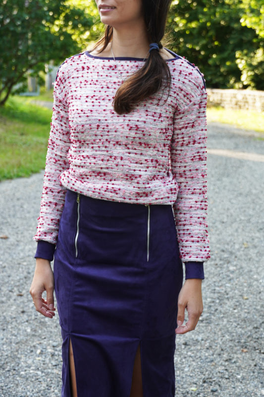 Střih na dámskou tričko - mikinu + detailní foto návod jak ušít mikinu zdarma