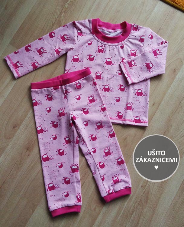 Střih na dětské pyžamo, velikosti 80-164 - ušila Monika