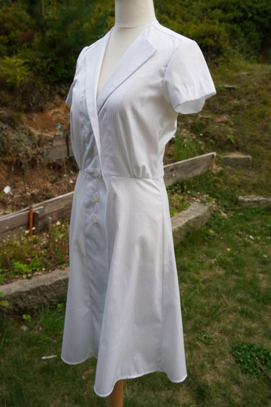 Střih na jednoduché dámské košilové šaty