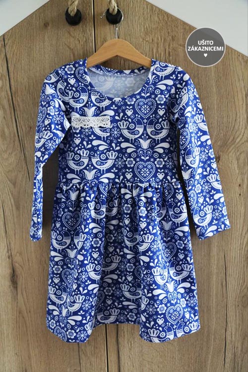 Střih - jednoduché dětské šaty FLÓRA - ušila Emílie P.