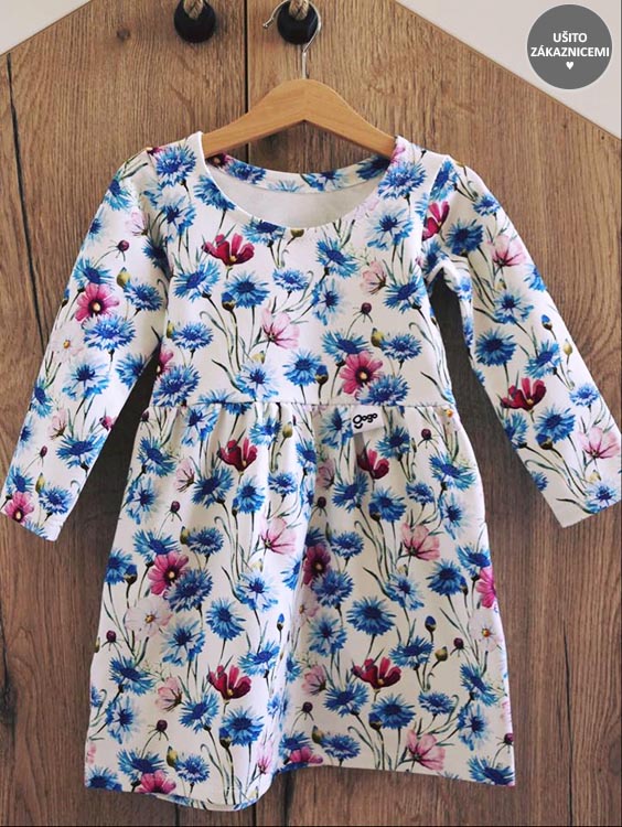 Střih - jednoduché dětské šaty FLÓRA - ušila Emílie P.