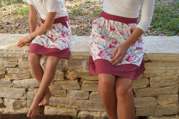Návod jak ušít sukni se sklady + střih - dámská i dětská sukně