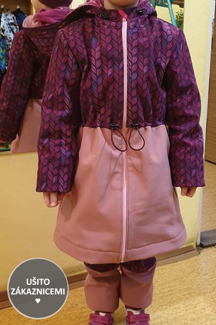 Střih - dětský softshellový kabátek HELLO DOLLY - ušila Věra S.