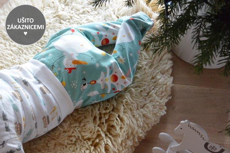 Střih - dětské tepláčky s kulatým sedem - ušila Jana B.