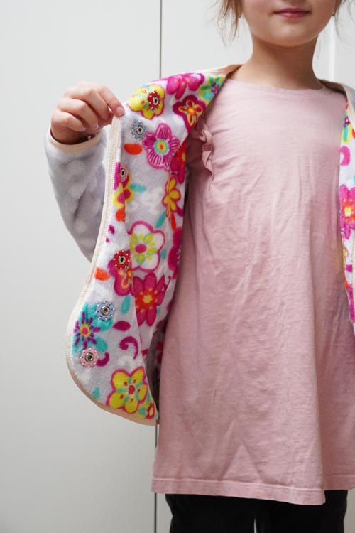 Střih na dětskou mikinu (oboustrannou)