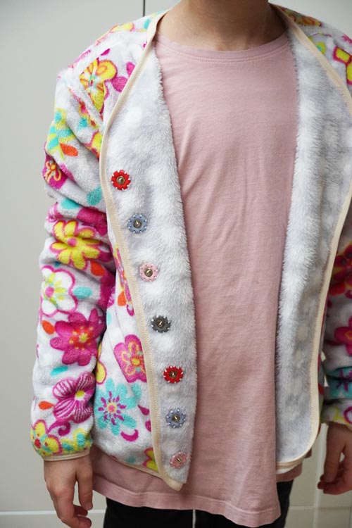 Střih na dětskou mikinu (oboustrannou)