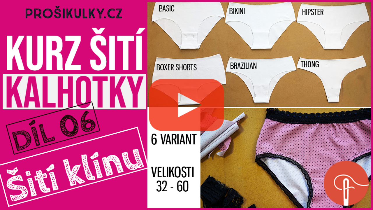 Kurz šití - Jak ušít kalhotky (06 - šití klínu)