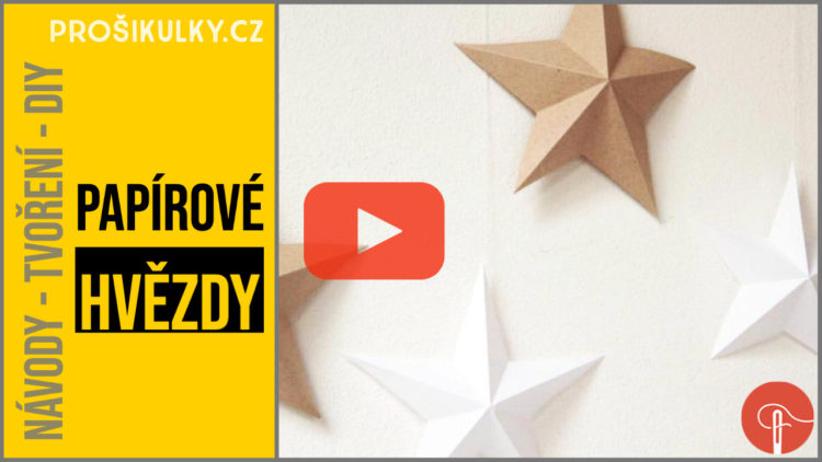 Jednoduchá papírová dekorace (vánoční hvězdy) - návody DIY