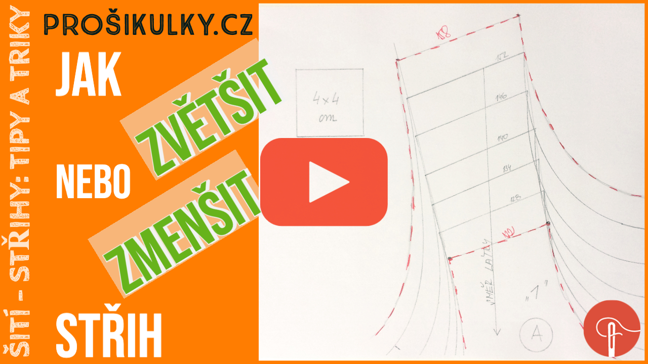 Stupňování střihu - jak zvětšit nebo zmenšit