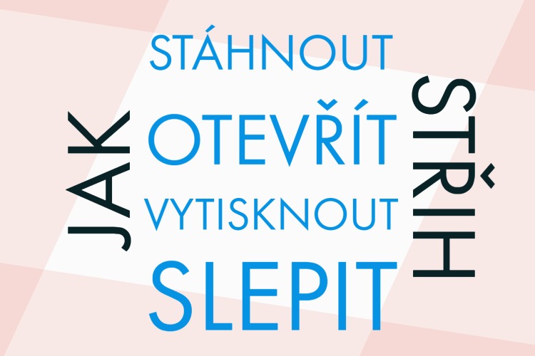 Jak stáhnout, otevřít, vytisknout a slepit PDF střih