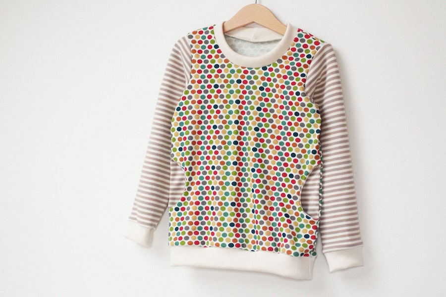 Dětská puntíkatá mikinka z BIO bavlny Birch Fabrics