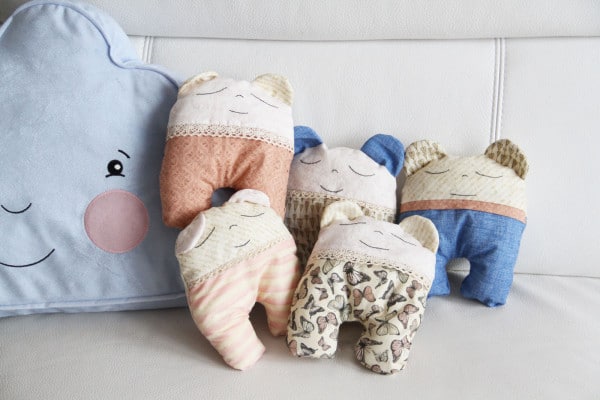Handmade šité hračky pro malé děti miminka