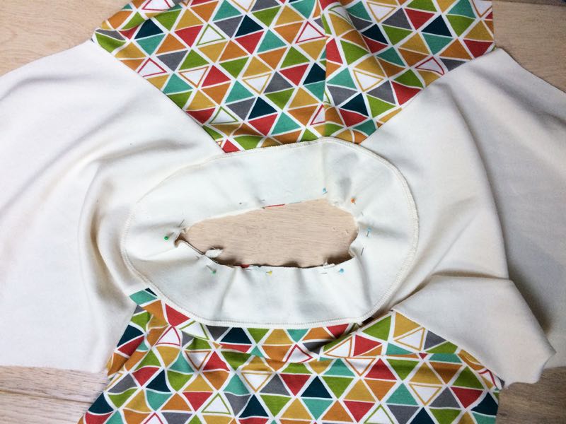 How to sew a t-shirt (or dress) with raglan sleeves and neckline facing