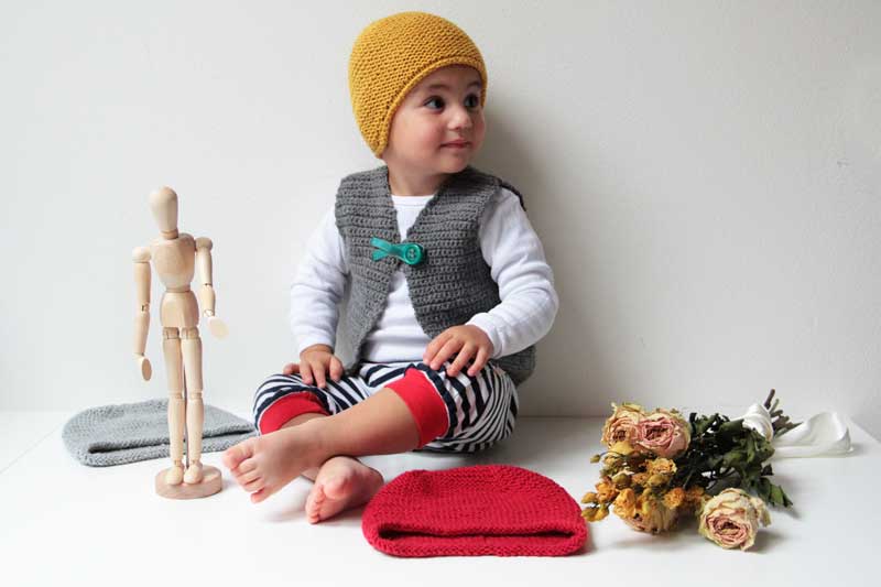 Návod na jednoduchou dětskou nebo dámskou pletenou čepici přes uši