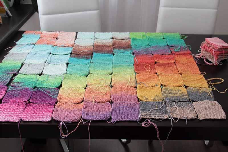 Projekt leden / únor 2017 - ručně pletená deka ve stylu patchwork