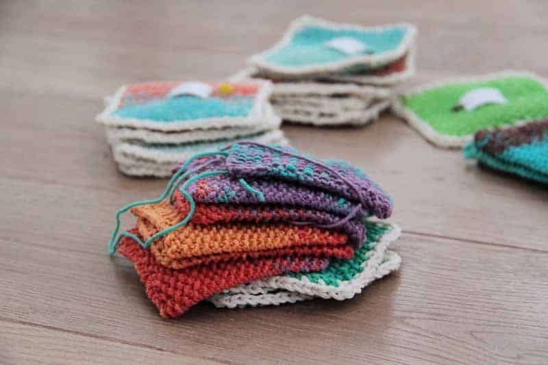 Projekt leden / únor 2017 - ručně pletená deka ve stylu patchwork
