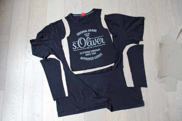 Recyklace oblečení - šití ze starého trička nové