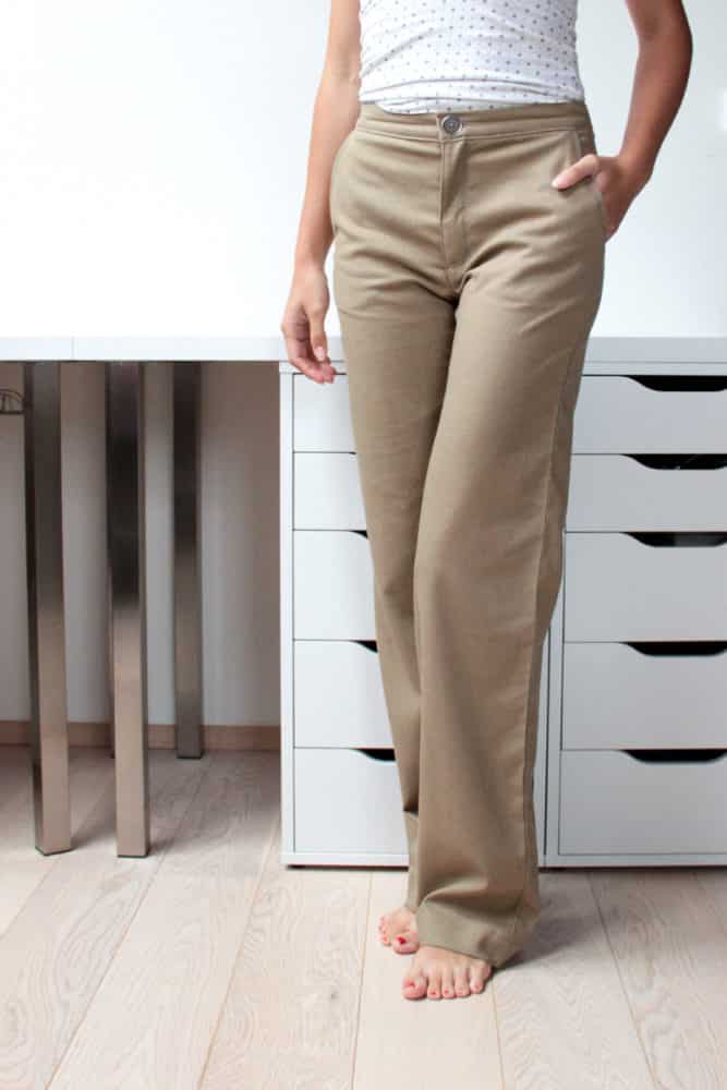 Střih na dámské rovné kalhoty