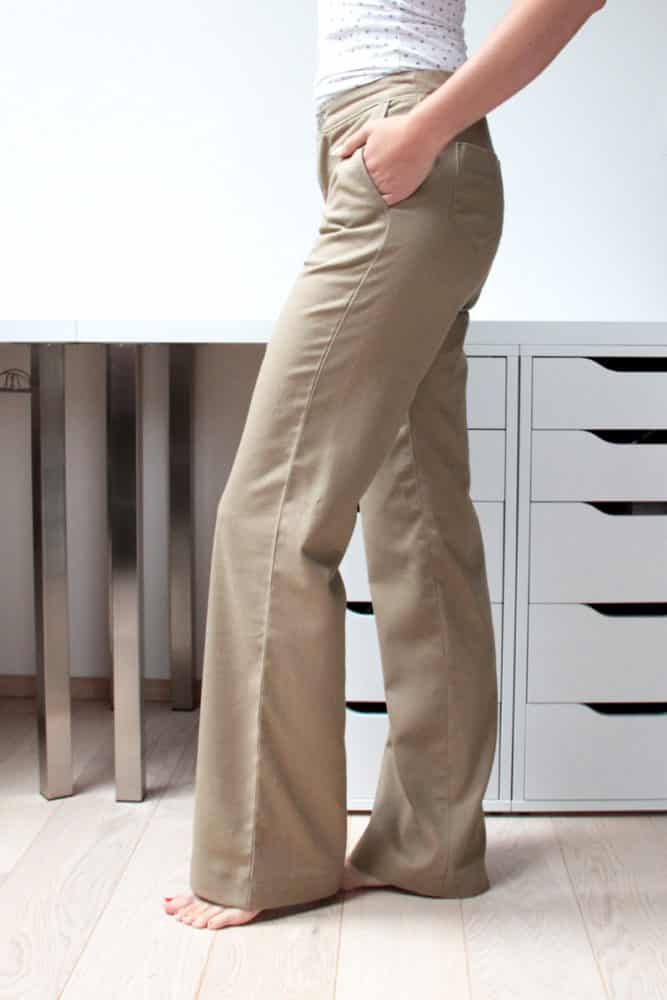 Střih na dámské rovné kalhoty