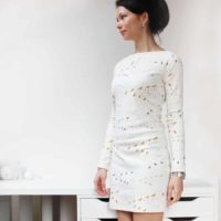Střih na dámské elegantní polopřiléhavé šaty